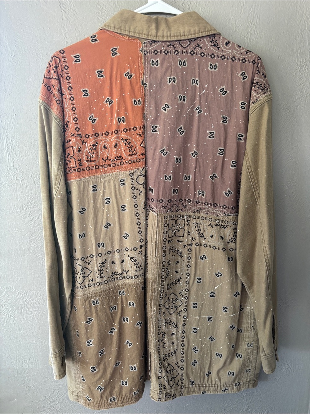 We The Free Khaki Canvas Jacket with Subtle Speckle